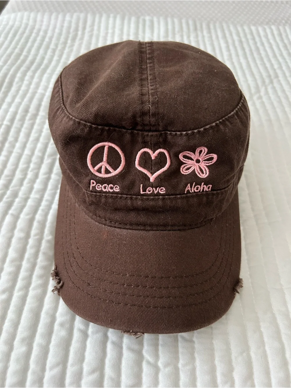 OTTO Peace Love Aloha Embroidered Cap
